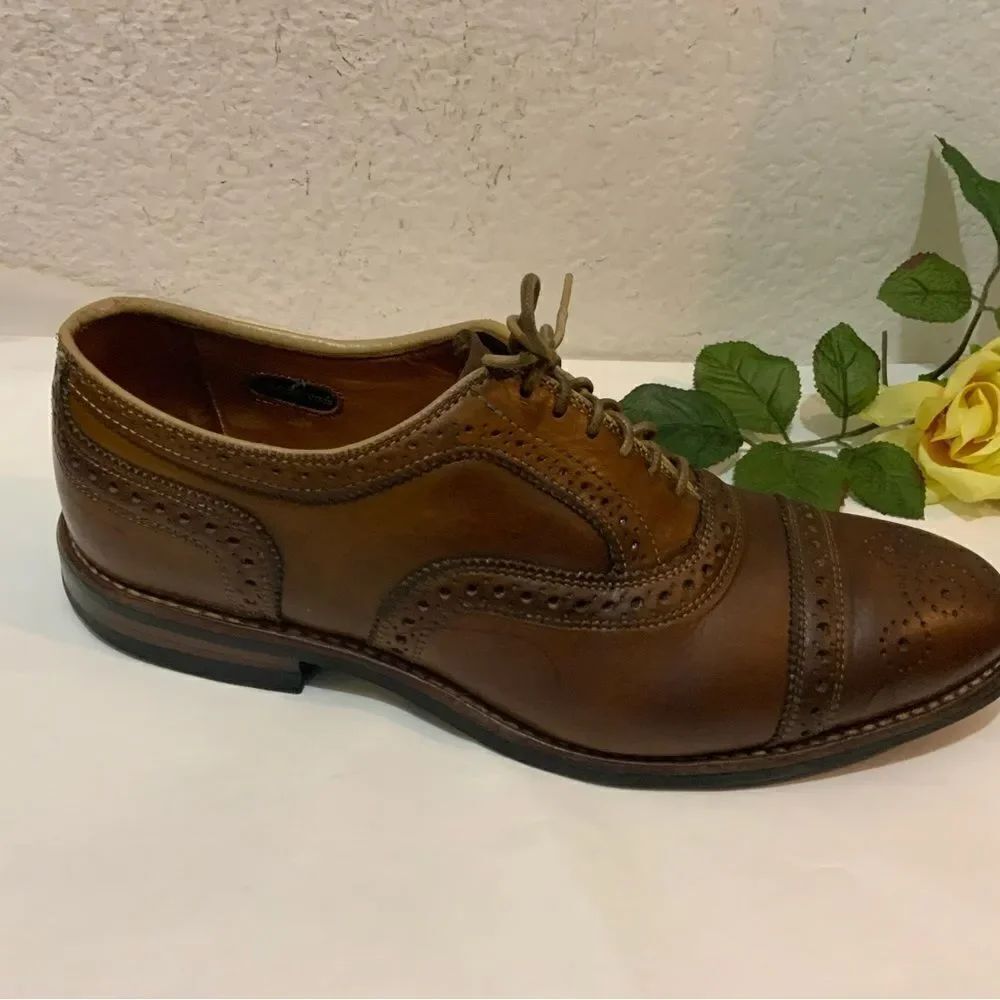 Allen Edmonds Rush Street Men's Oxford Wingtip Captoe brown Size 8.5 D
